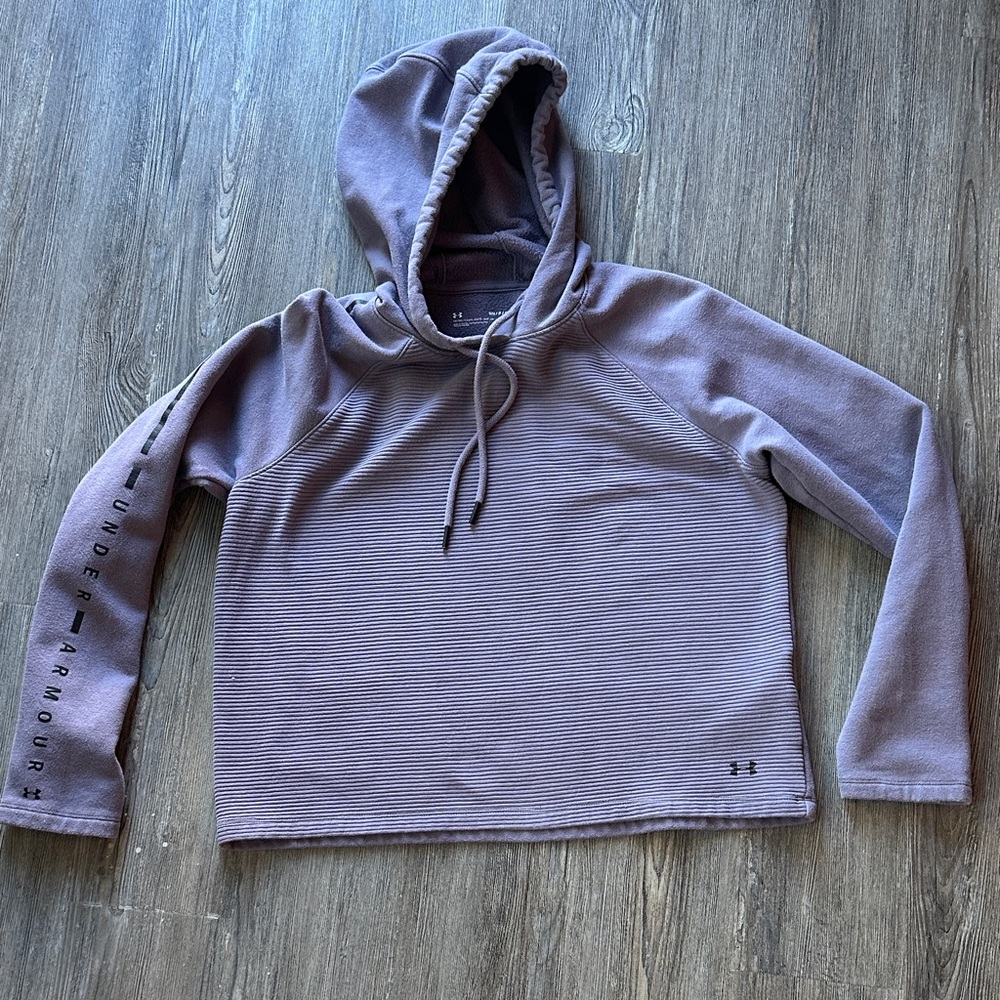 Under Armour Women's Purple Hoodie Sweater crop